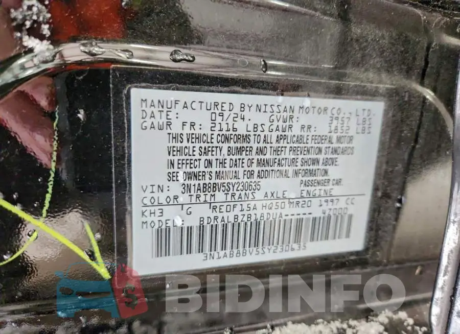 3N1AB8BV5SY230635 Photo# 12