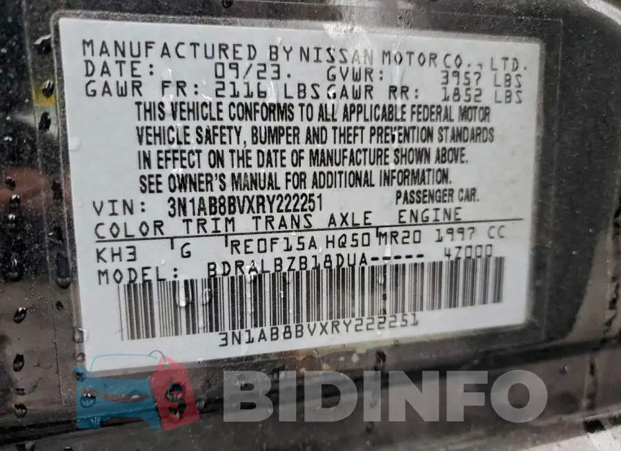 3N1AB8BVXRY222251 Photo# 13