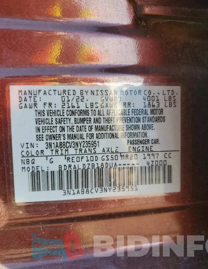 3N1AB8CV3NY235951 Photo# 13