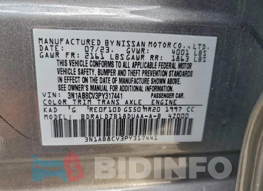 3N1AB8CV3PY317441 Photo# 12