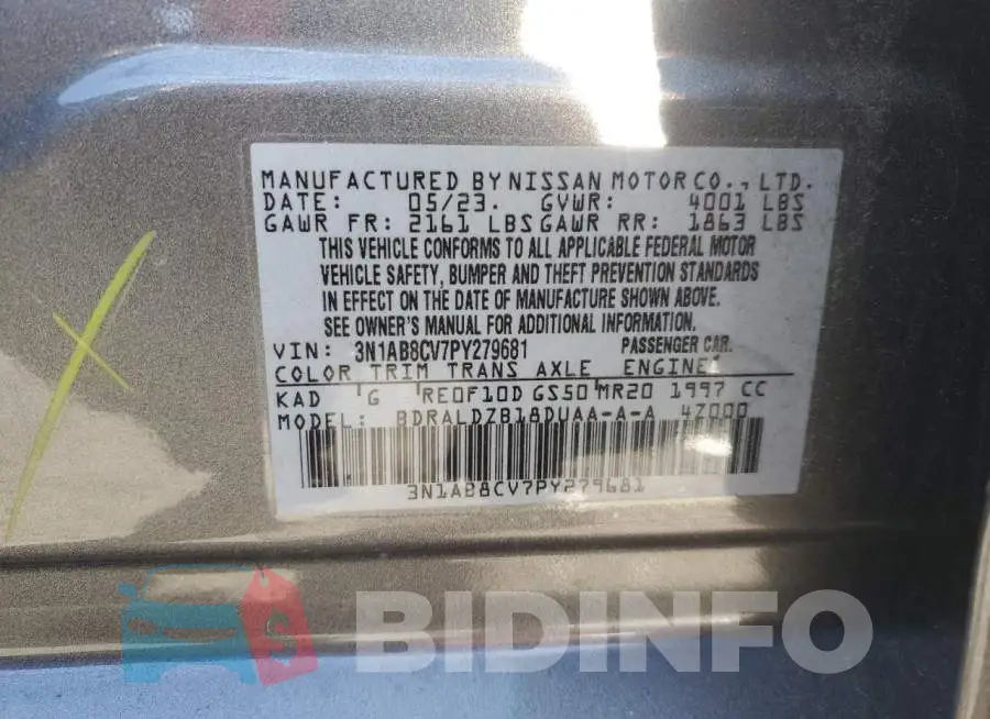 3N1AB8CV7PY279681 Photo# 13