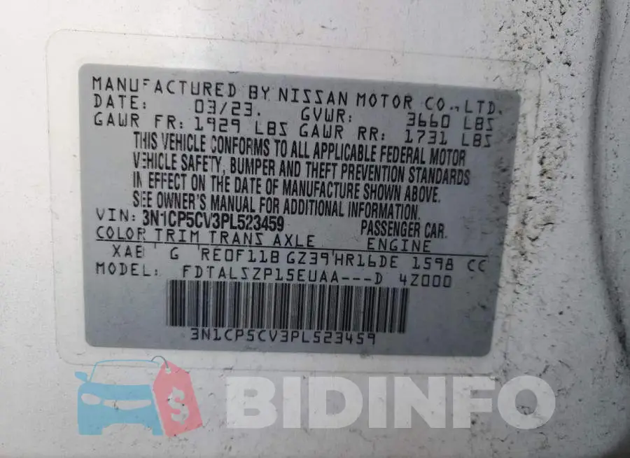 3N1CP5CV3PL523459 Photo# 13