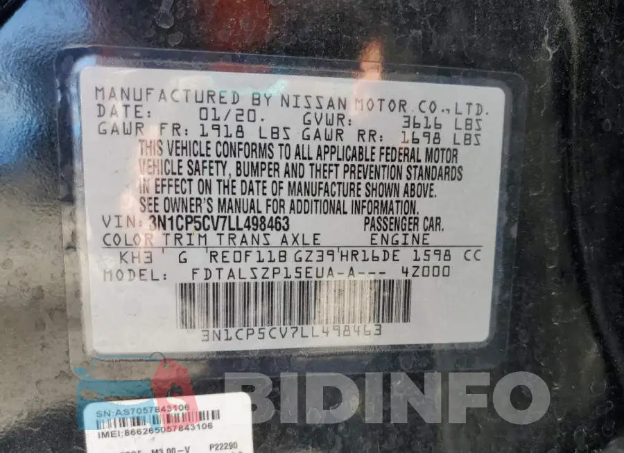 3N1CP5CV7LL498463 Photo# 12