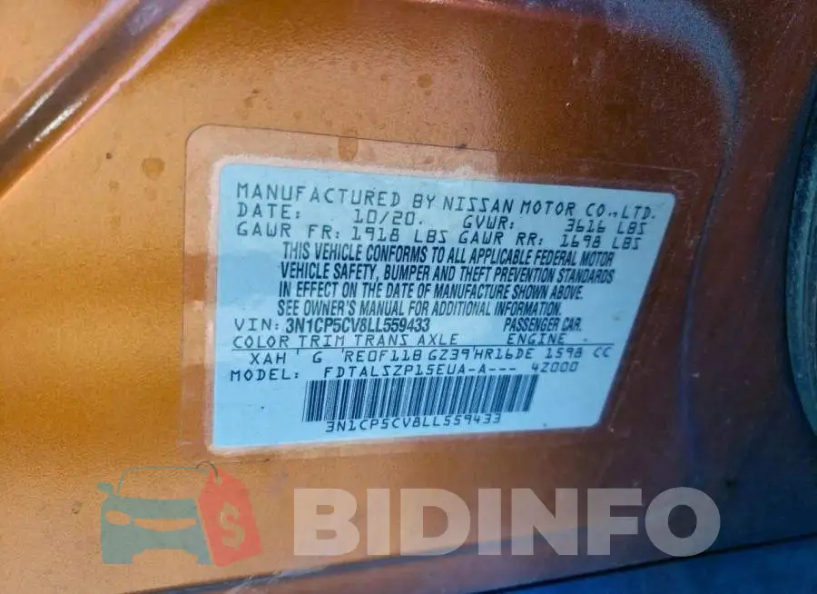 3N1CP5CV8LL559433 Photo# 14