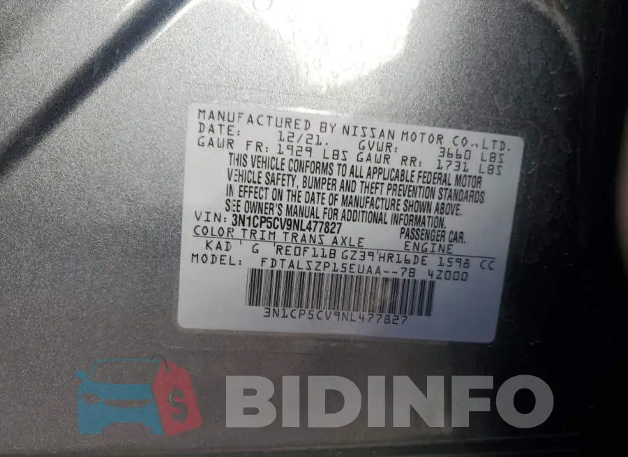 3N1CP5CV9NL477827 Photo# 12