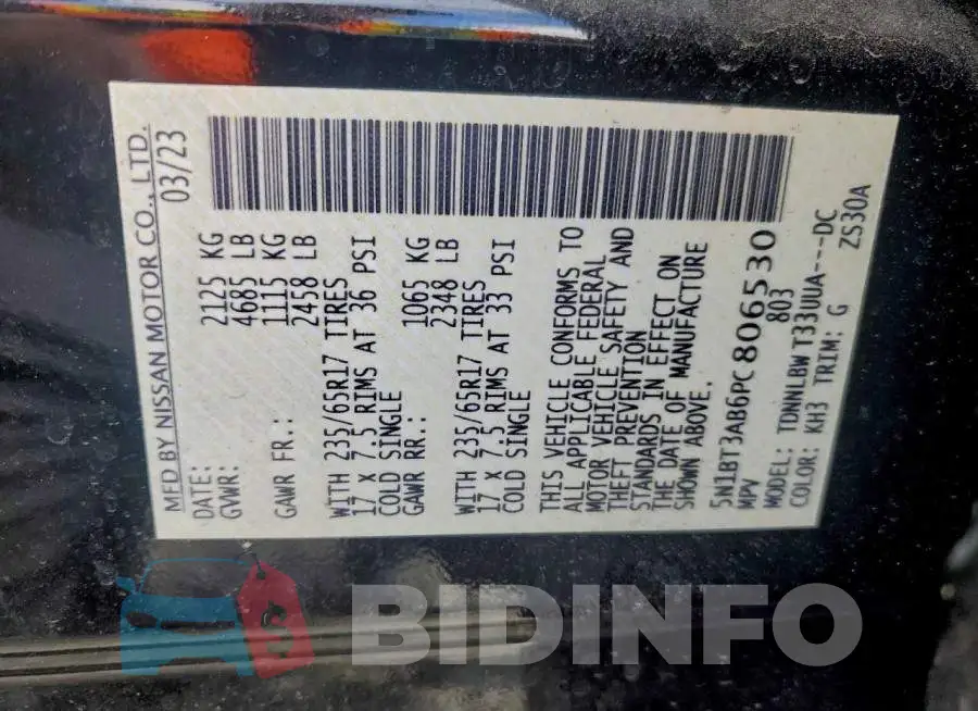 5N1BT3AB6PC806530 Photo# 13
