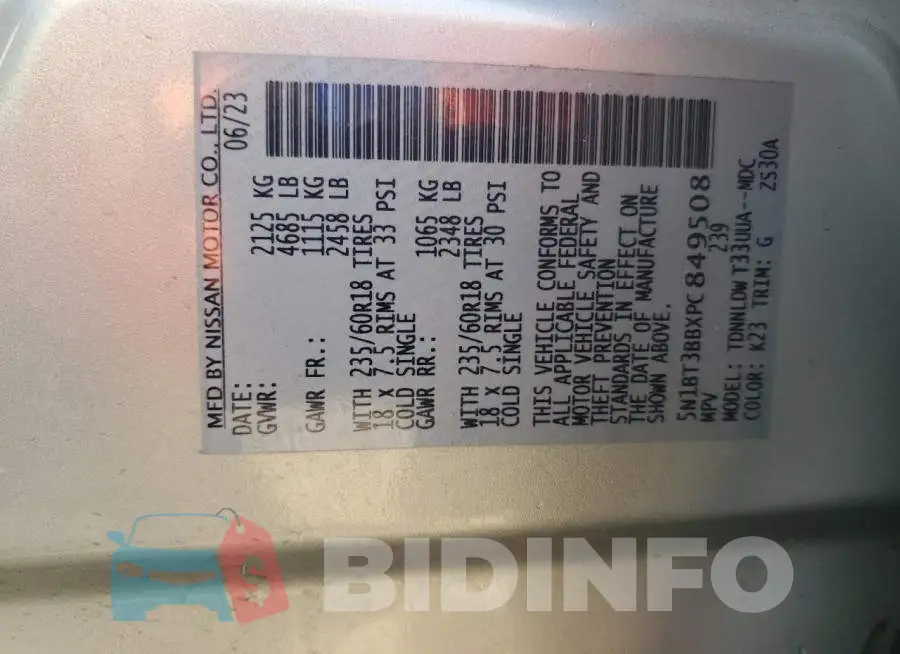 5N1BT3BBXPC849508 Photo# 13