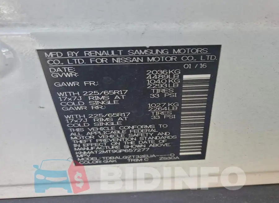 KNMAT2MT9GP657277 Photo# 13