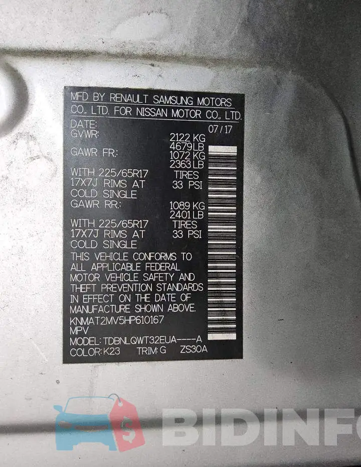 KNMAT2MV5HP610167 Photo# 12