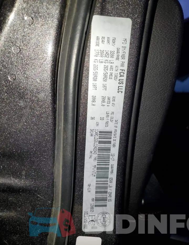 1C4RDJDG9JC242343 Photo# 13