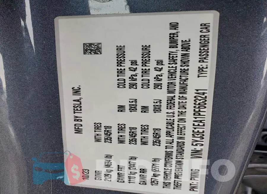 5YJ3E1EA1PF663241 Photo# 12