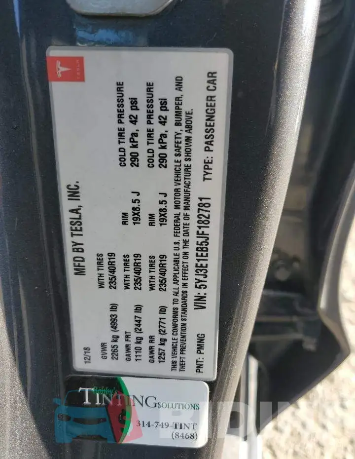 5YJ3E1EB5JF182781 Photo# 12