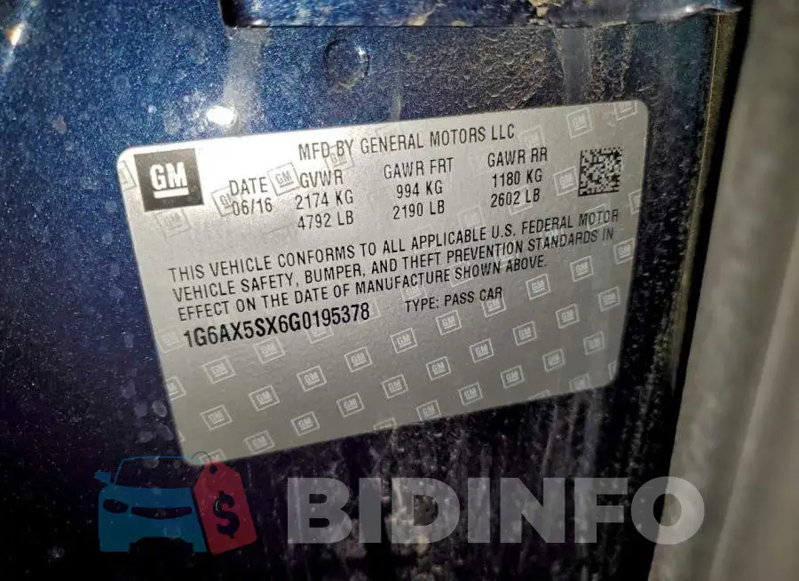 1G6AX5SX6G0195378 Photo# 12
