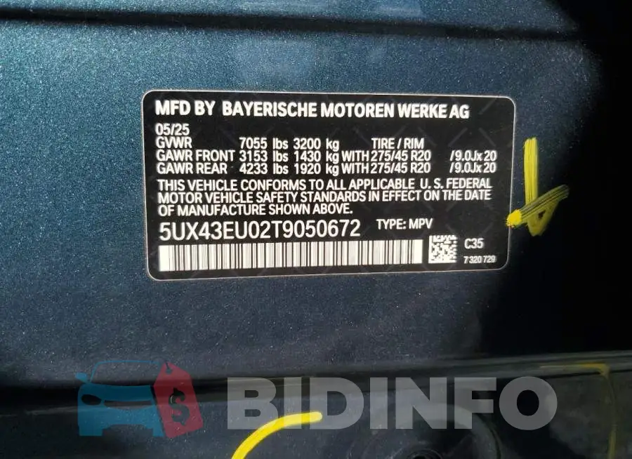 5UX43EU02T9050672 Photo# 13