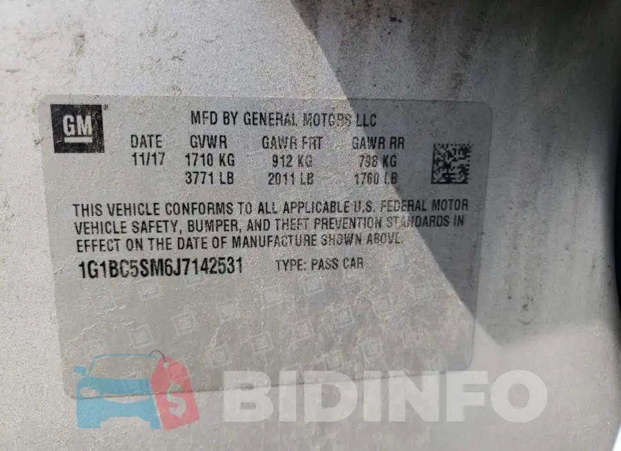 1G1BC5SM6J7142531 Photo# 13