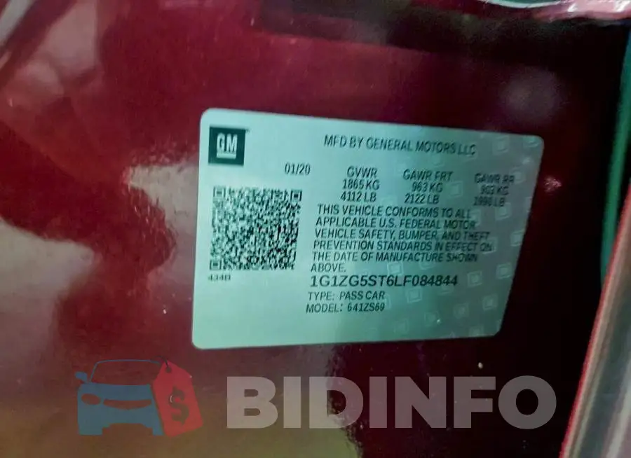 1G1ZG5ST6LF084844 Photo# 12