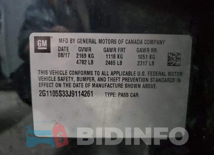 2G1105S33J9114261 Photo# 12