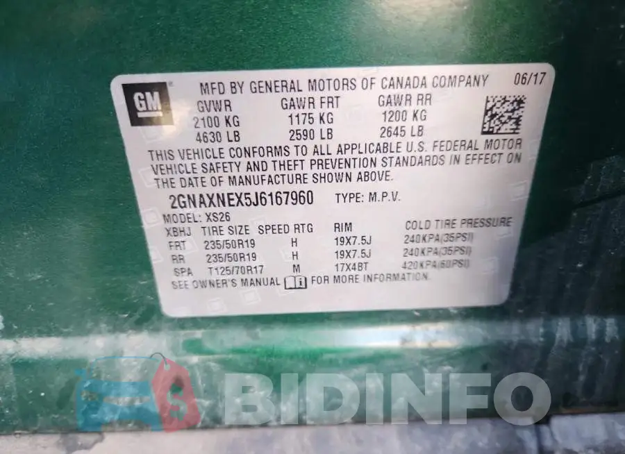 2GNAXNEX5J6167960 Photo# 12