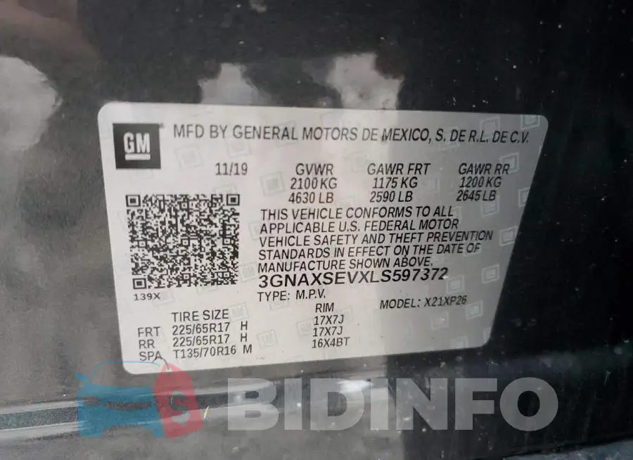 3GNAXSEVXLS597372 Photo# 13