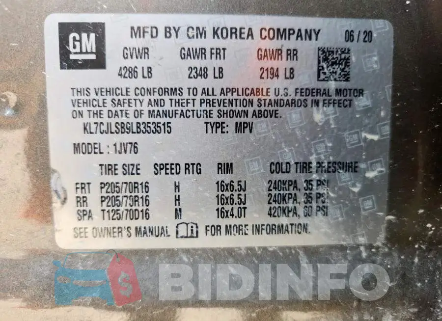 KL7CJLSB9LB353515 Photo# 13