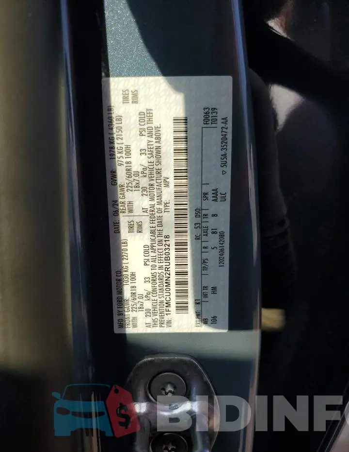 1FMCU0MN2RUB03218 Photo# 13