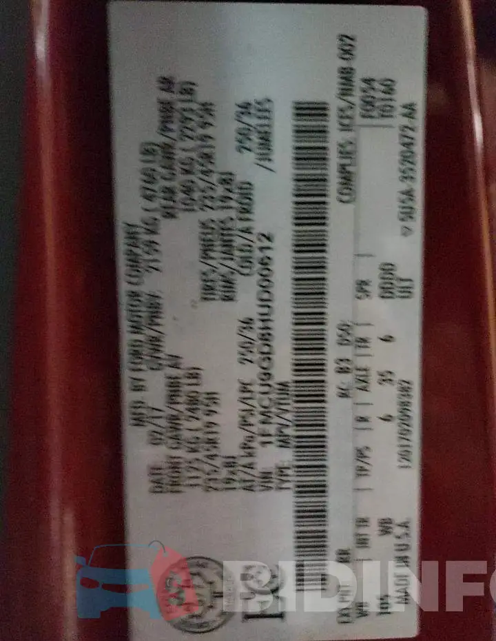 1FMCU9GD8HUD00612 Photo# 13