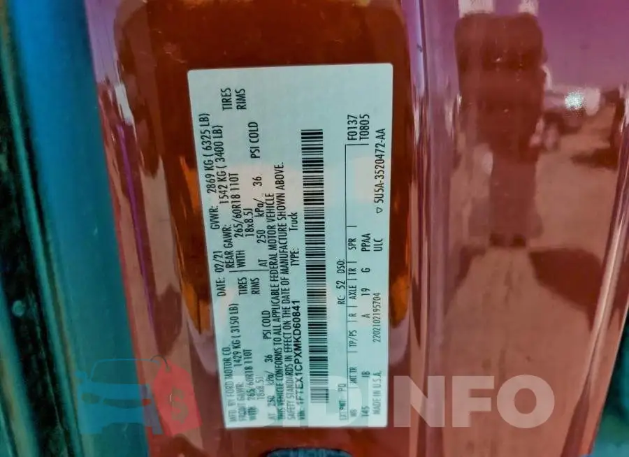 1FTEX1CPXMKD60841 Photo# 12