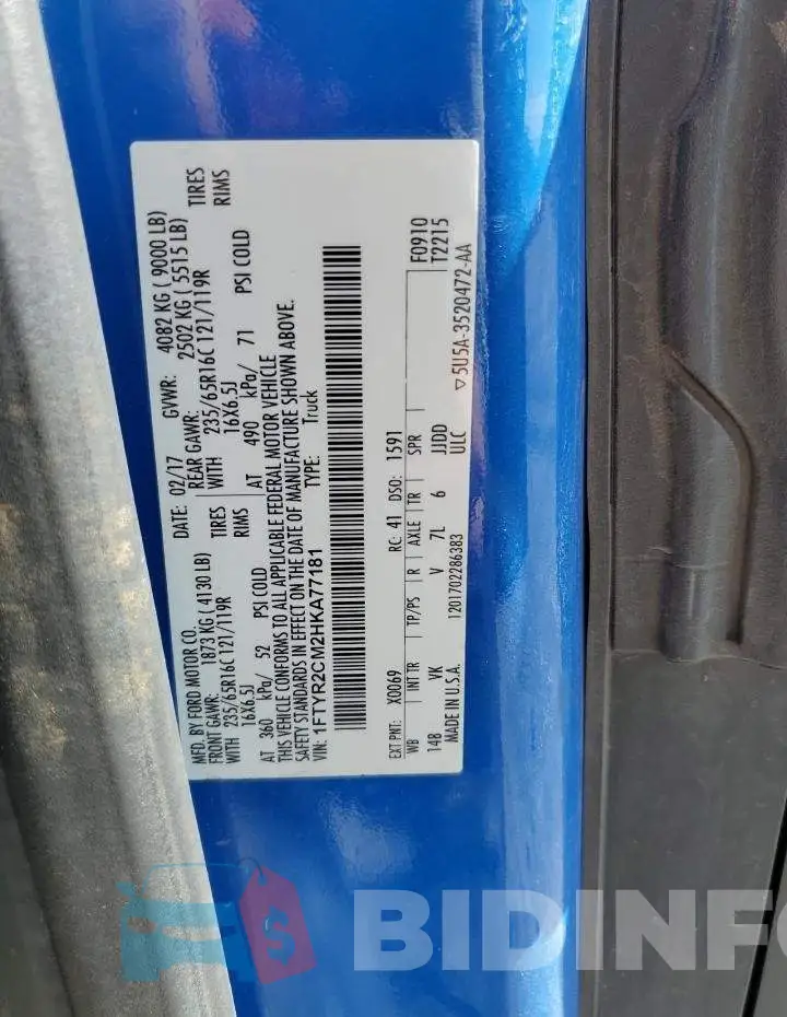 1FTYR2CM2HKA77181 Photo# 13