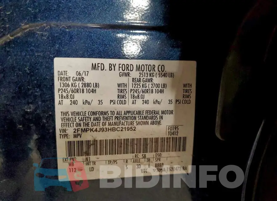 2FMPK4J93HBC21952 Photo# 14