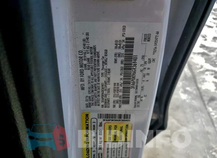 3FA6P0K96GR369401 Photo# 12