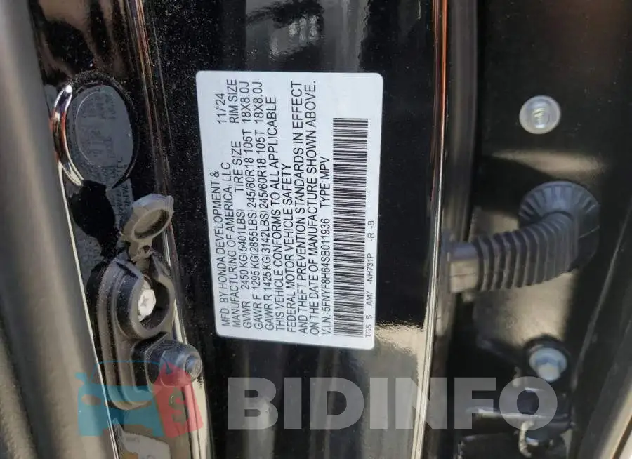 5FNYF8H64SB011936 Photo# 13
