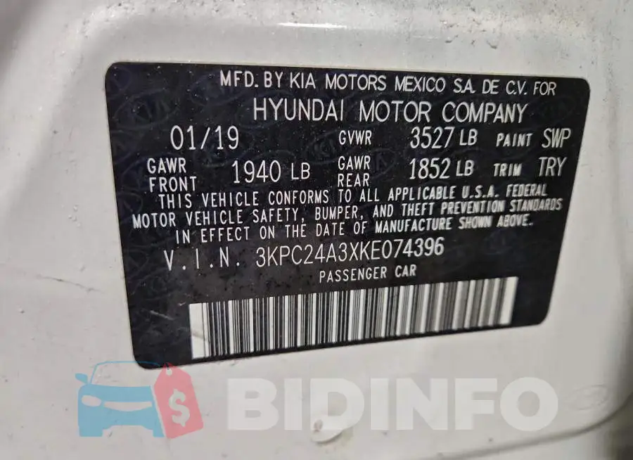3KPC24A3XKE074396 Photo# 12