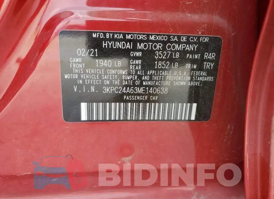 3KPC24A63ME140638 Photo# 12