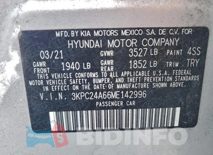 3KPC24A66ME142996 Photo# 13