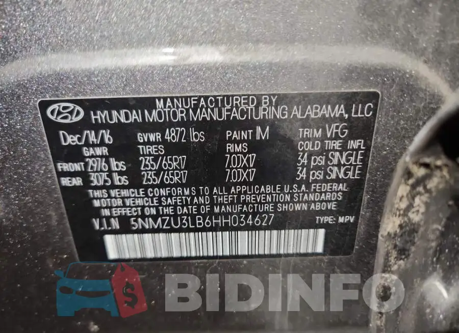 5NMZU3LB6HH034627 Photo# 14