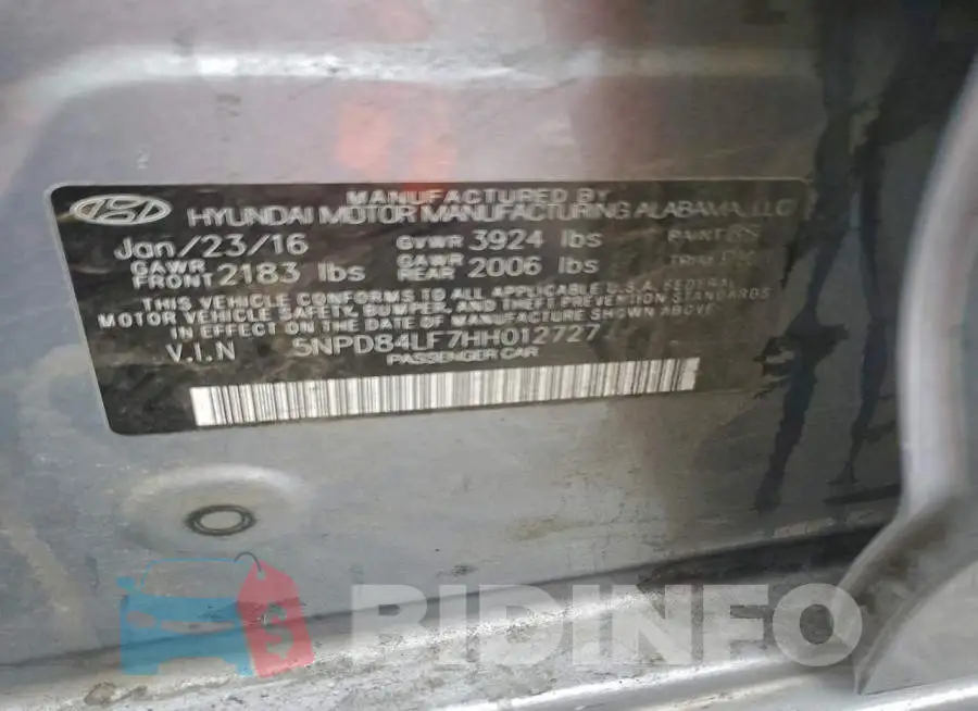 5NPD84LF7HH012727 Photo# 12