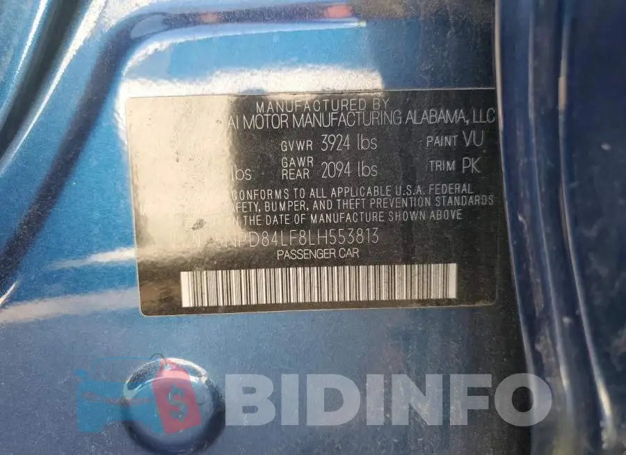 5NPD84LF8LH553813 Photo# 12