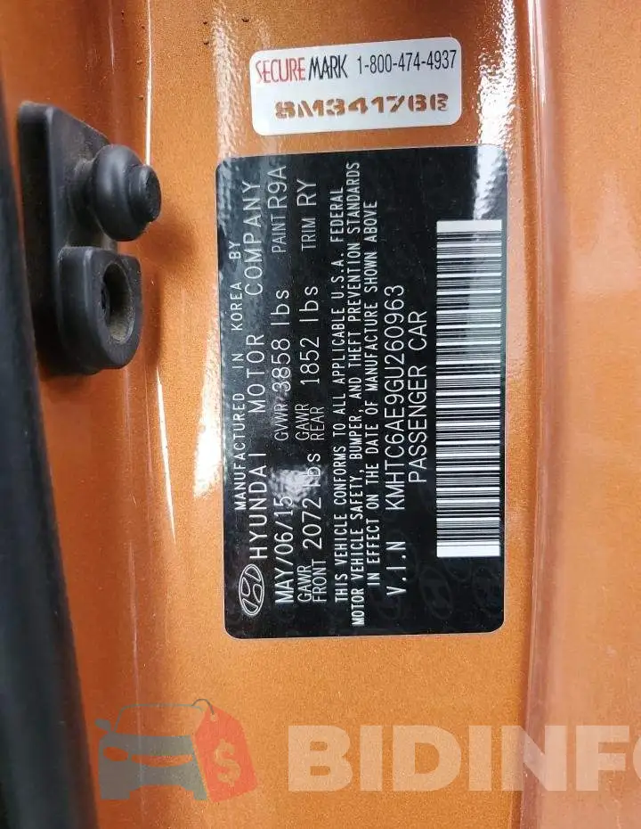 KMHTC6AE9GU260963 Photo# 12