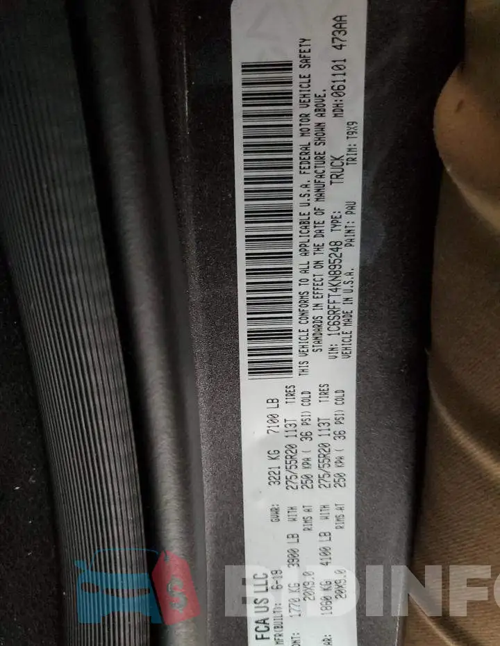 1C6SRFFT4KN895248 Photo# 12