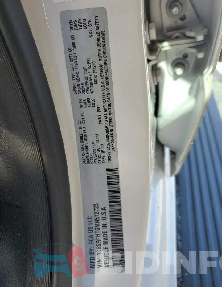 1C6SRFHT6MN513723 Photo# 12