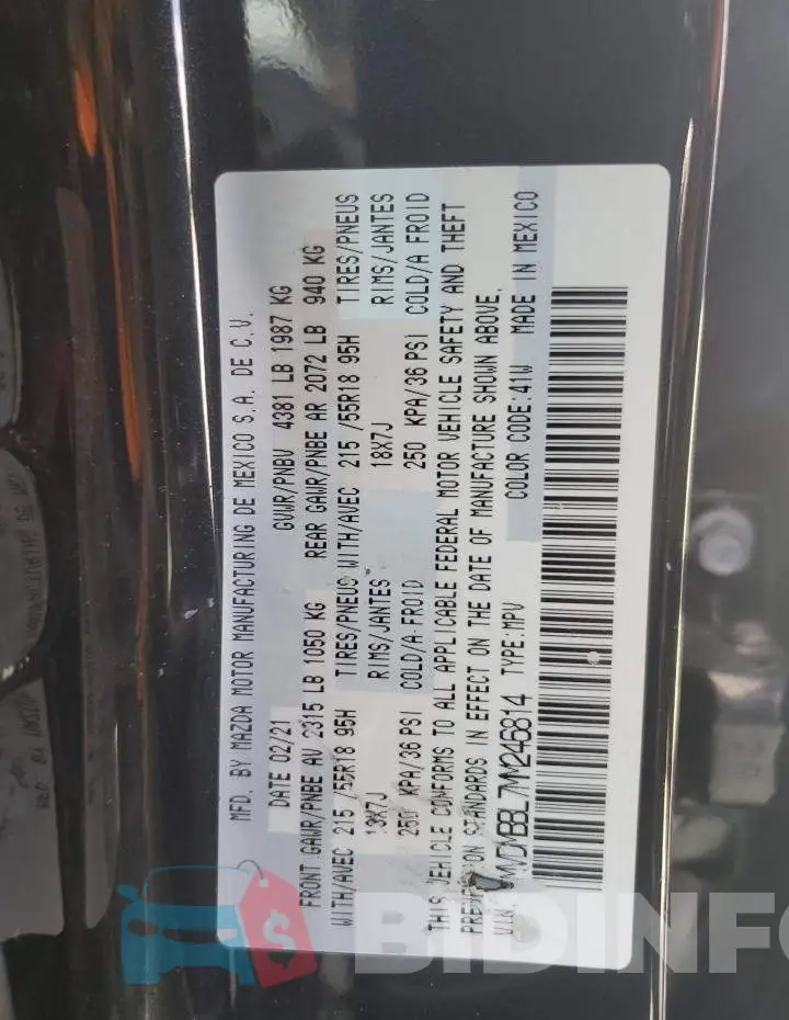 3MVDMBBL7MM246814 Photo# 14