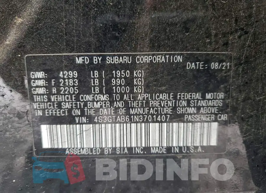 4S3GTAB61N3701407 Photo# 12