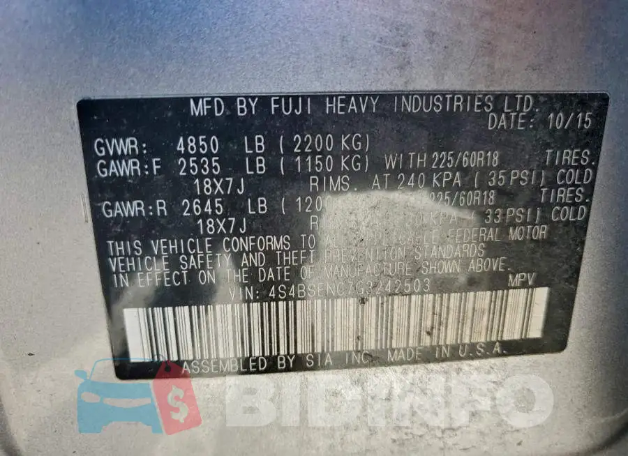 4S4BSENC7G3242503 Photo# 13