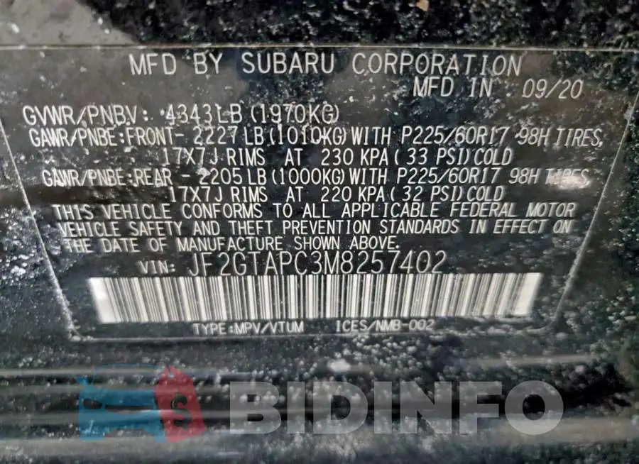 JF2GTAPC3M8257402 Photo# 13