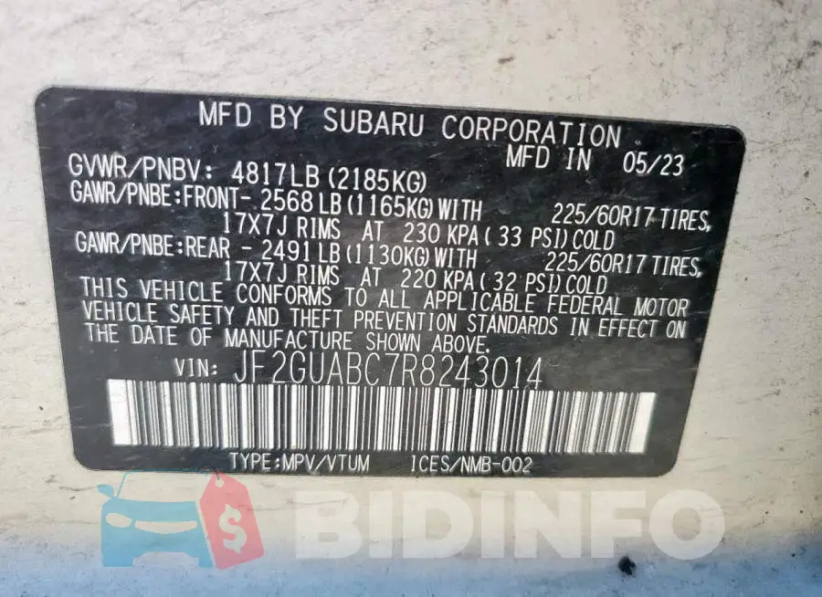 JF2GUABC7R8243014 Photo# 12