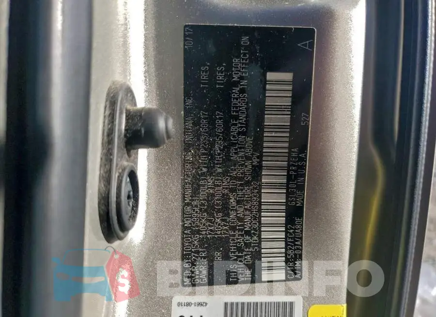5TDKZ3DC2HS893432 Photo# 14