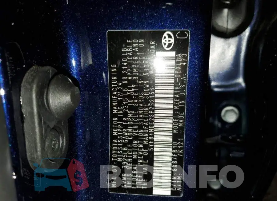 5YFB4MDE2SP252156 Photo# 13