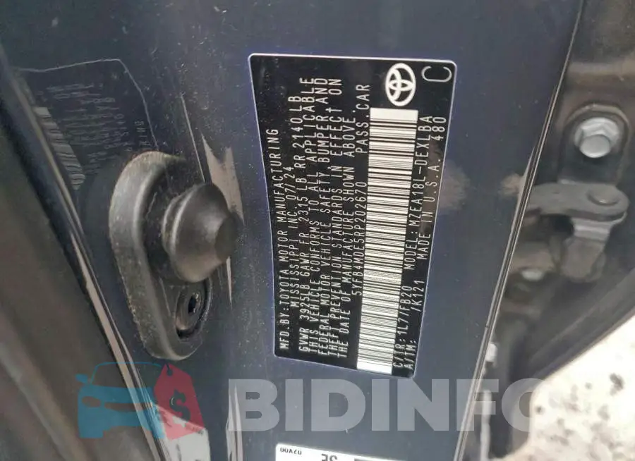 5YFB4MDE5RP202670 Photo# 12