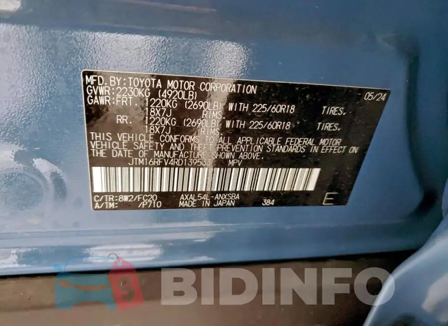 JTM16RFV4RD139533 Photo# 13
