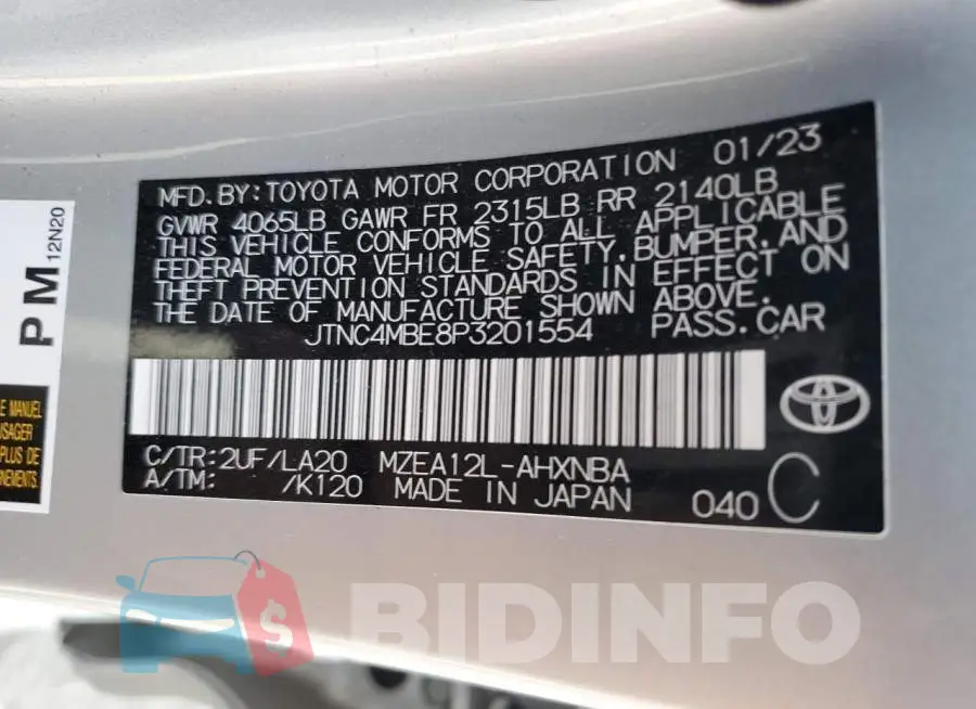 JTNC4MBE8P3201554 Photo# 12